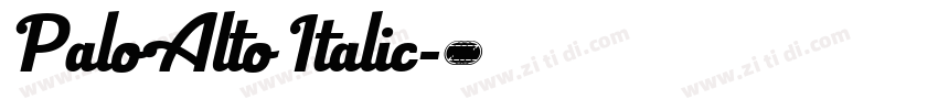 PaloAlto Italic字体转换